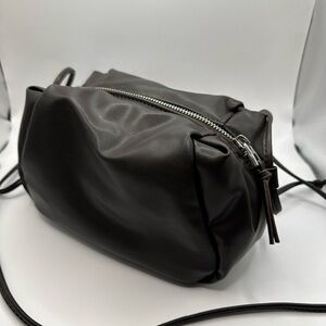 H&M Brown Faux Leather Bubble Crossbody Bag